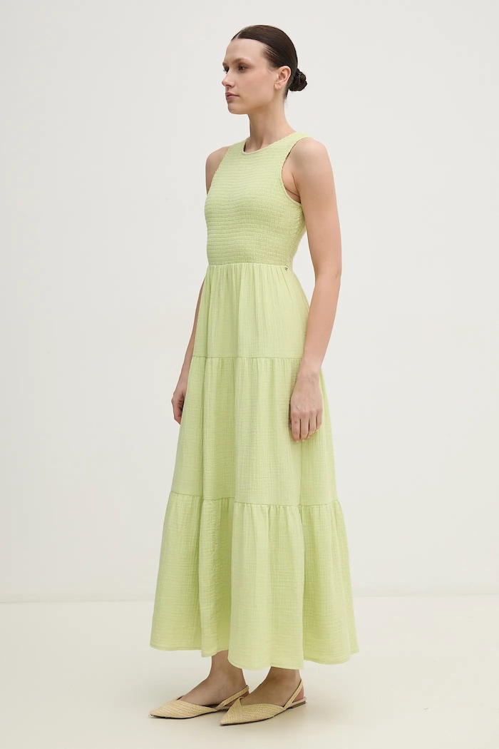 Îmbrăcăminte Dkny rochie din bumbac DJ4D9008 verde