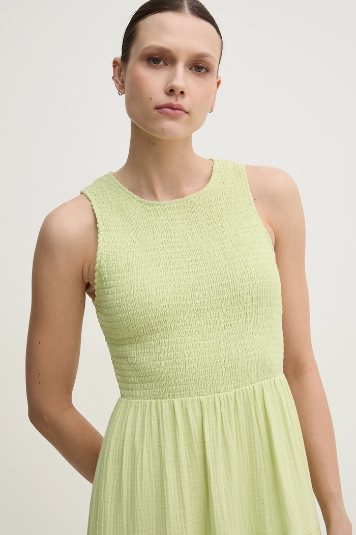 Dkny rochie din bumbac verde DJ4D9008