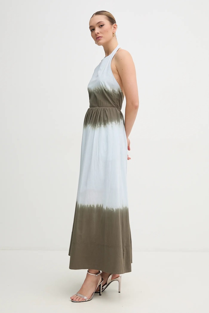 Bavlnené šaty Dkny DJ5D9063 modrá SS25