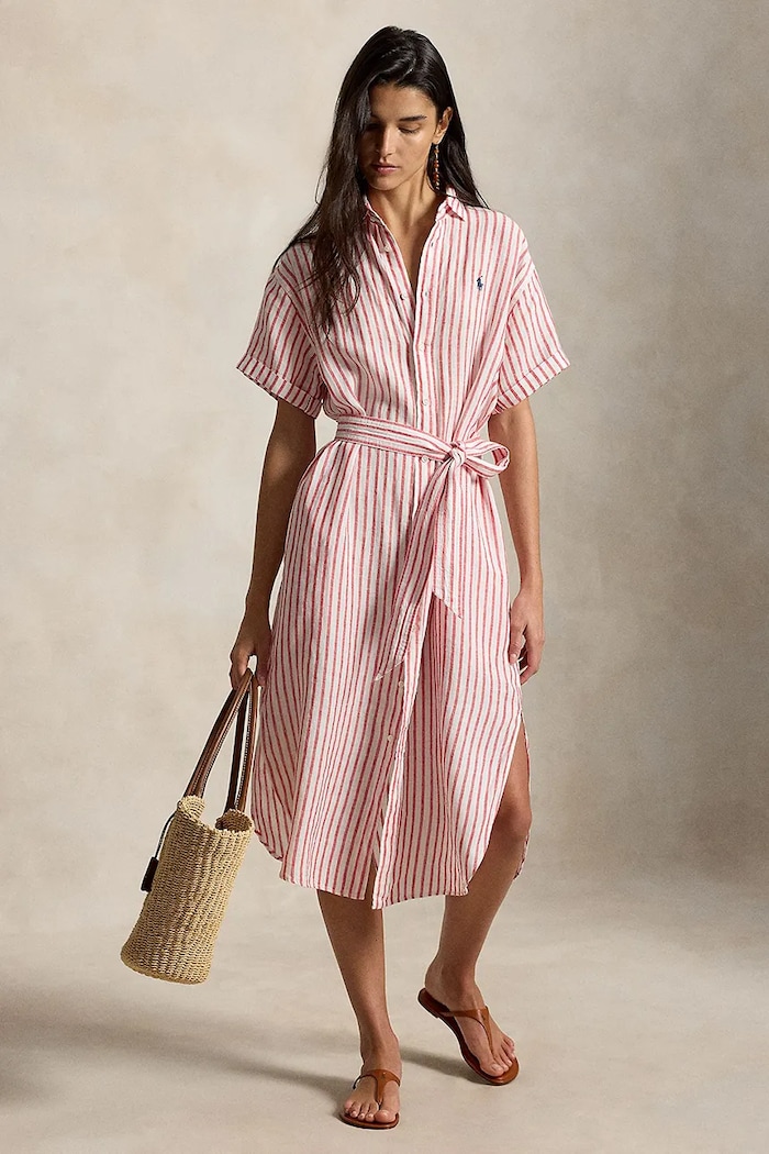 Polo Ralph Lauren košeľové šaty ľanové 211965843
