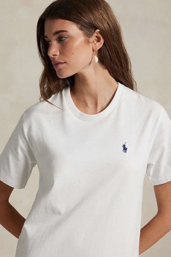 Polo Ralph Lauren sukienka bawełniana biały 211971066
