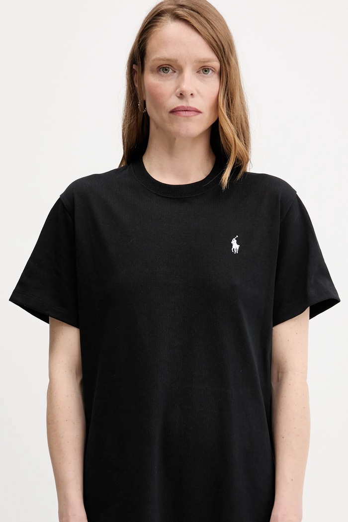 Bavlněné šaty Polo Ralph Lauren černá 211971066