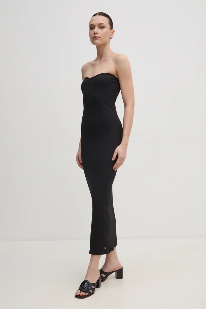 Calvin Klein Jeans ruha ujjatlan fekete J20J225263