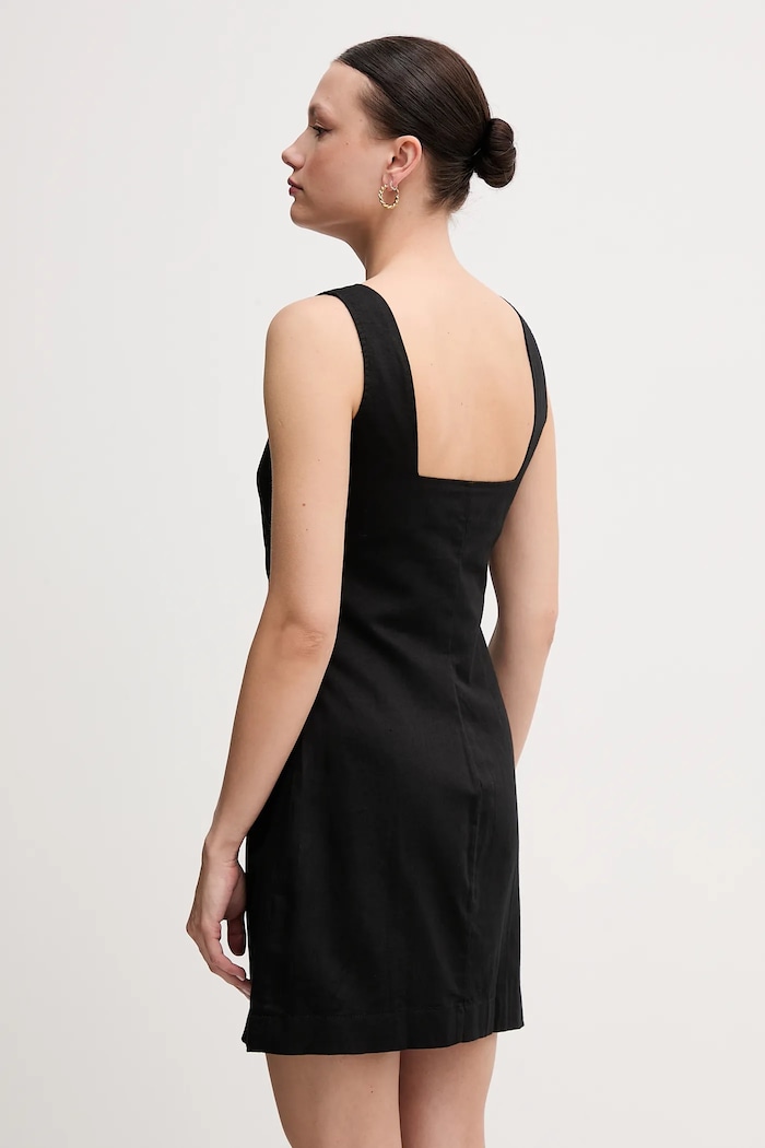 Oblečenie Šaty s prímesou ľanu Calvin Klein Jeans J20J225277 čierna