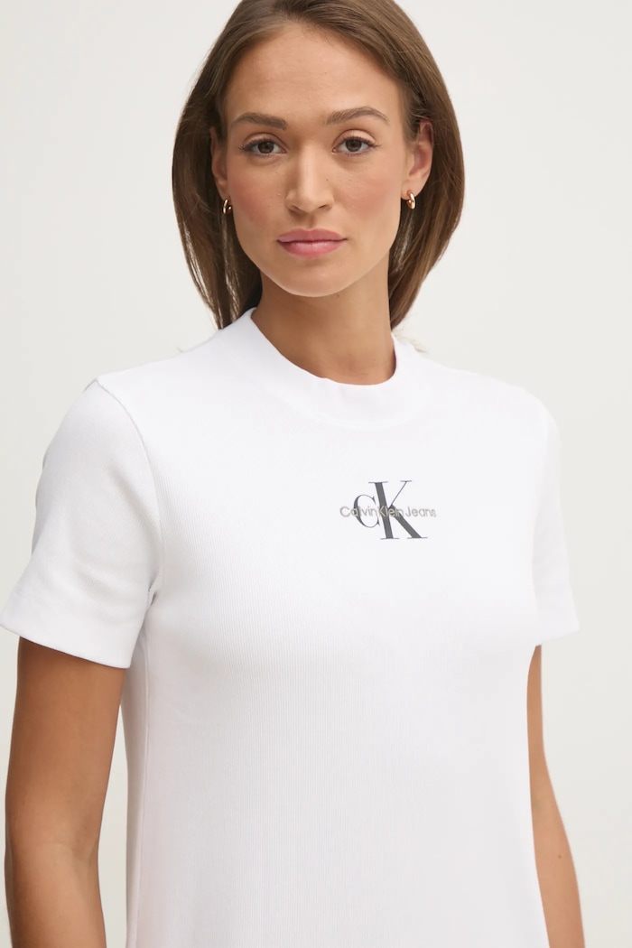 Calvin Klein Jeans Sukienka J20J225543 biały SS25