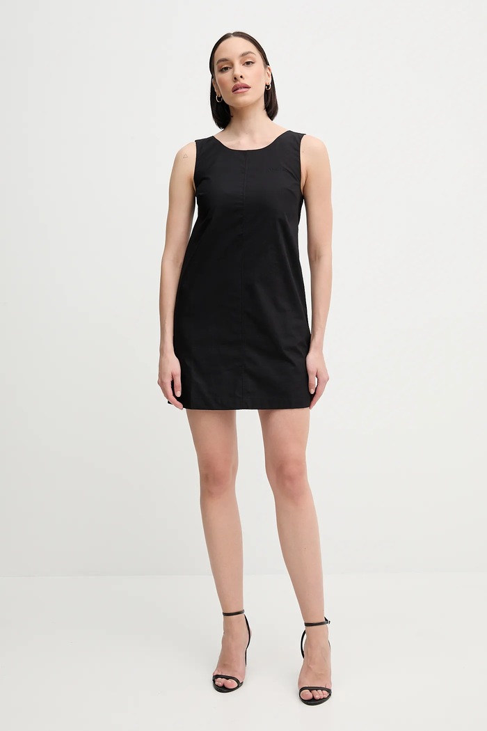 Bavlnené šaty Calvin Klein Jeans LV047AB000 čierna SS25