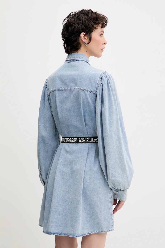 Дрехи Памучна рокля Karl Lagerfeld Jeans A2W13022 син