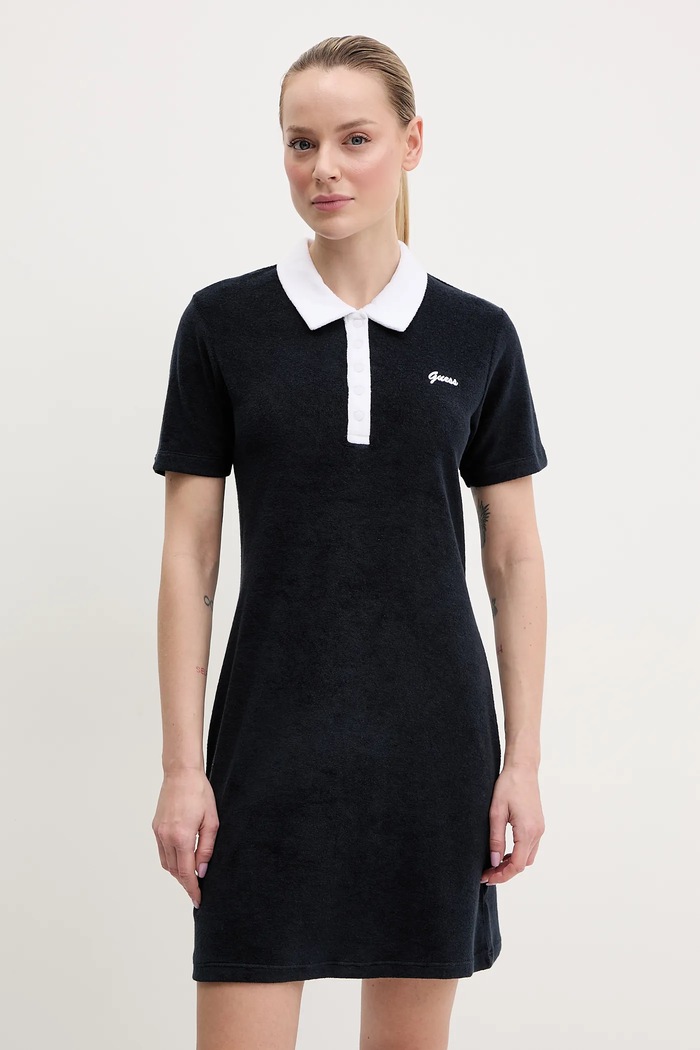 Guess rochie ASTER fixat bleumarin V5GK01.KCQV1
