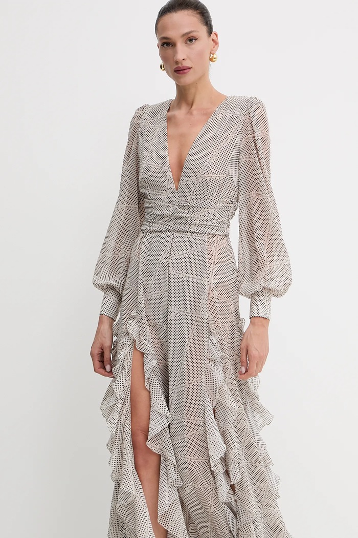Φόρεμα Elisabetta Franchi ABRS252E2 μπεζ
