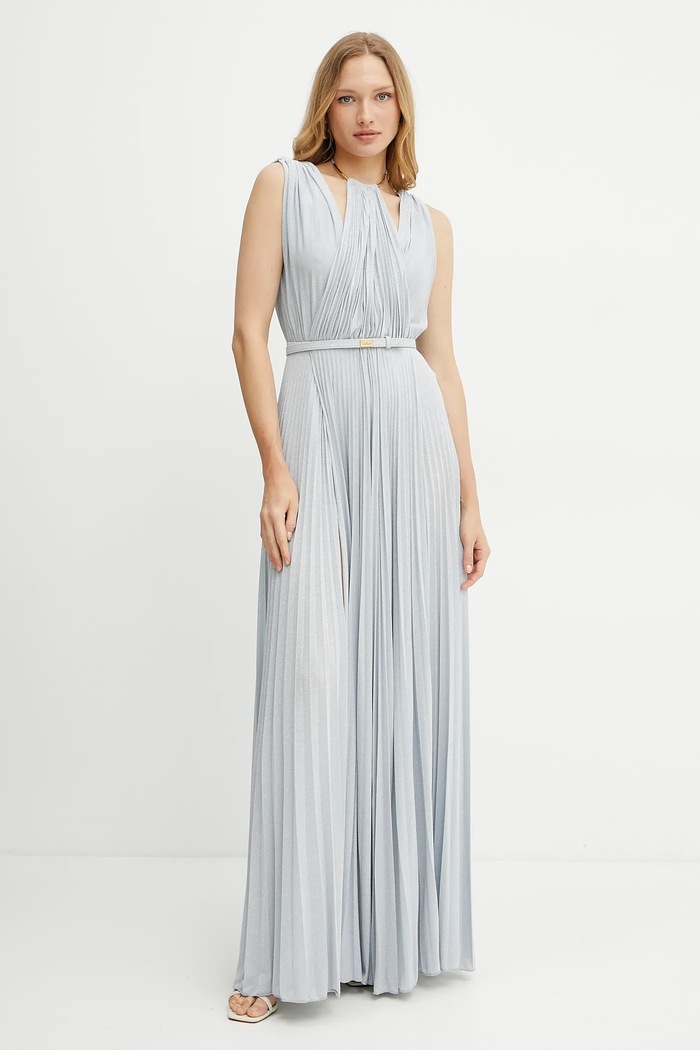 Šaty Elisabetta Franchi ABR2152E2 modrá SS25