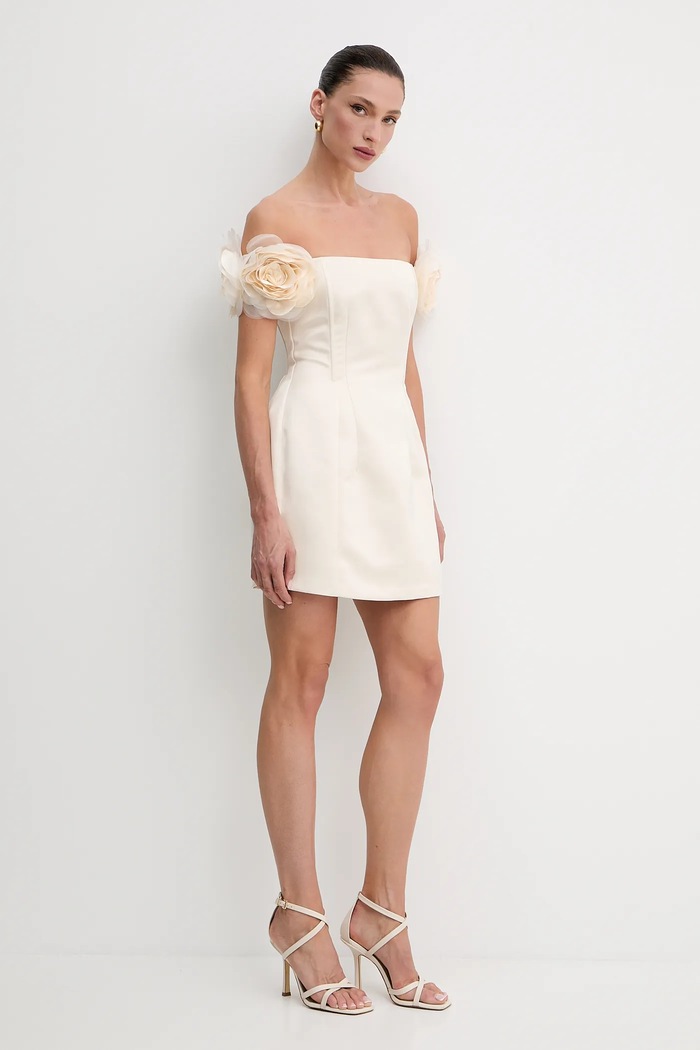 Elisabetta Franchi sukienka ABT5152E2 beżowy SS25