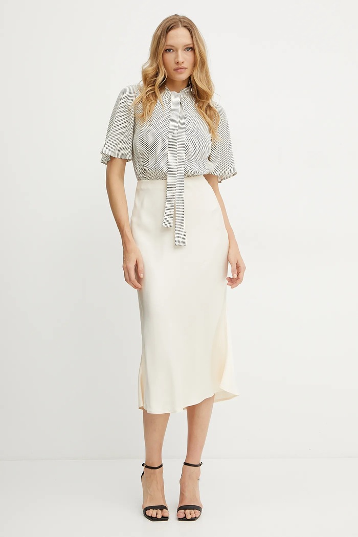 Elisabetta Franchi sukienka wzorzyste beżowy AB85752E2