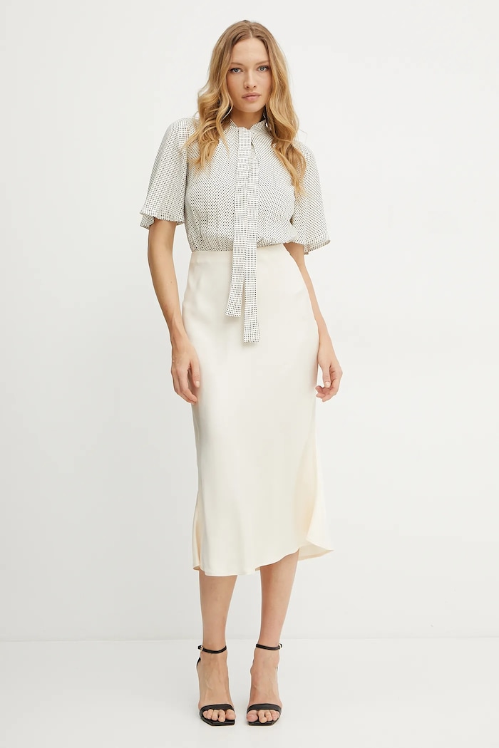 Elisabetta Franchi sukienka wzorzyste beżowy AB85752E2