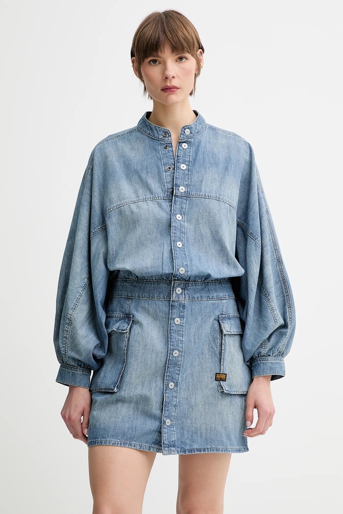 G-Star rochie din denim mini albastru D26286.D539