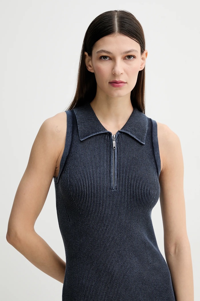 G-Star rochie din bumbac bleumarin D25850.E132