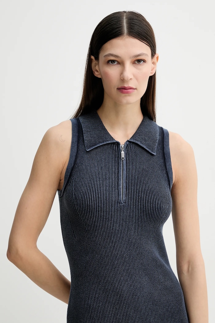 G-Star rochie din bumbac bleumarin D25850.E132