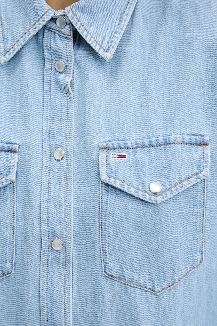 Rifľové šaty Tommy Jeans DW0DW20111 modrá