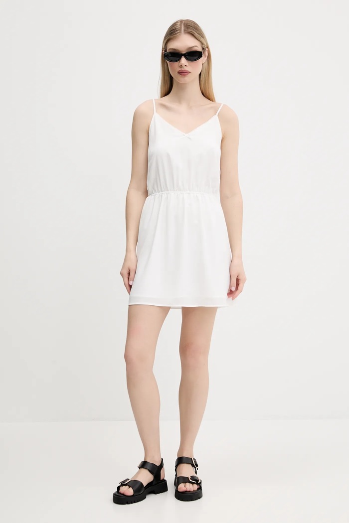 Tommy Jeans rochie DW0DW20613 alb SS25