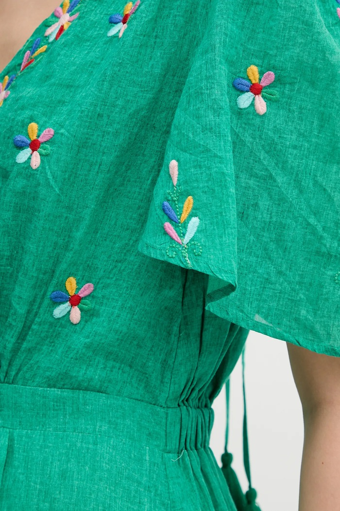 La Petite Française vestito in cotone RACHELE PFRACHELE verde