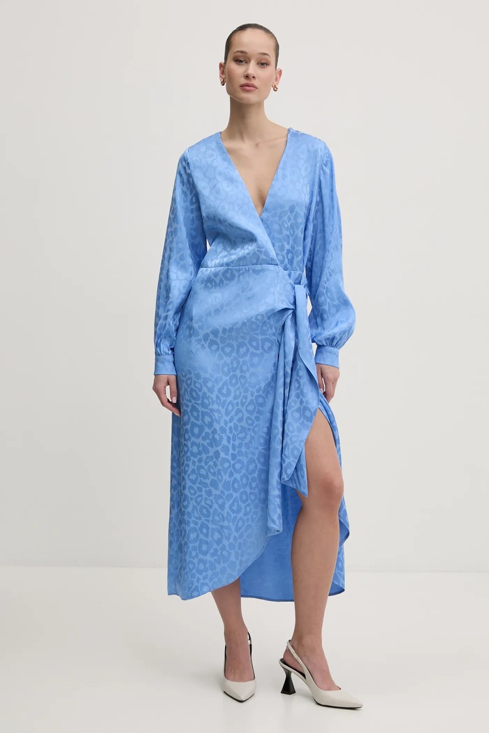 Never Fully Dressed rochie midi albastru NFDDR1933