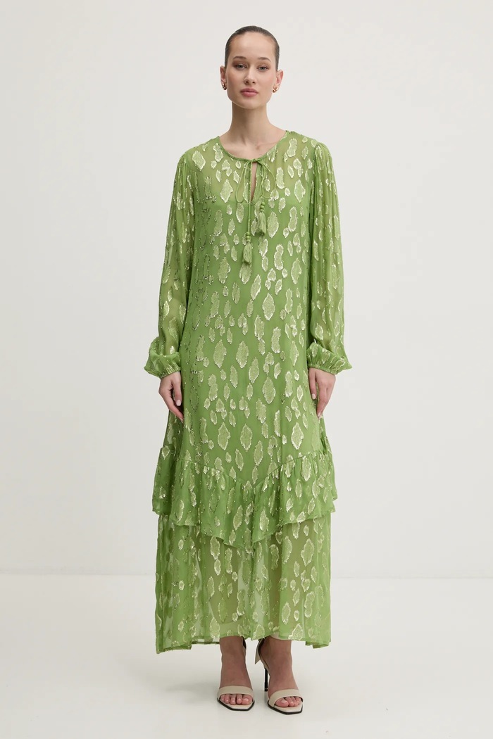 Never Fully Dressed vestito maxi verde NFDDR1838