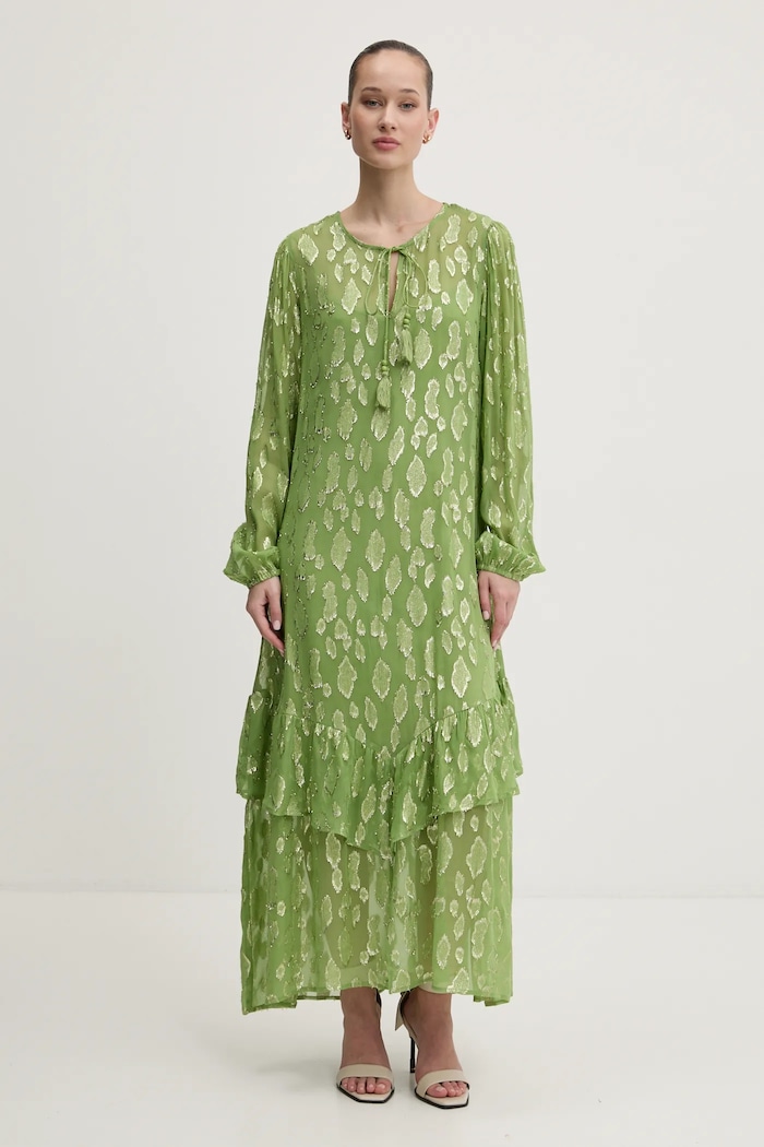 Never Fully Dressed vestito maxi verde NFDDR1838