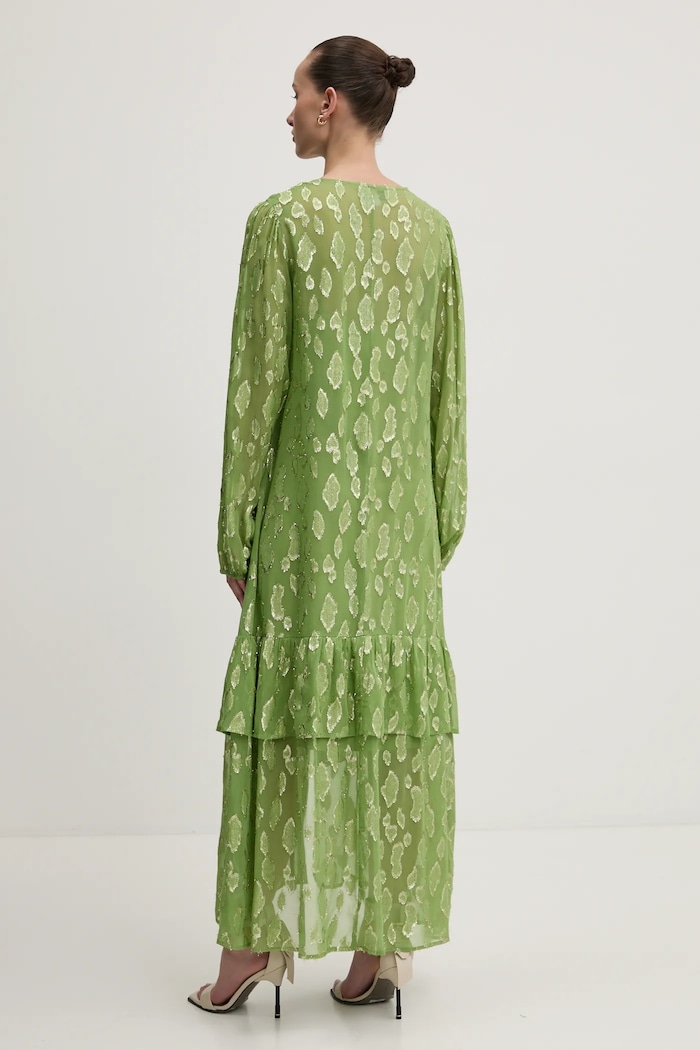 Never Fully Dressed vestito NFDDR1838 verde SS25