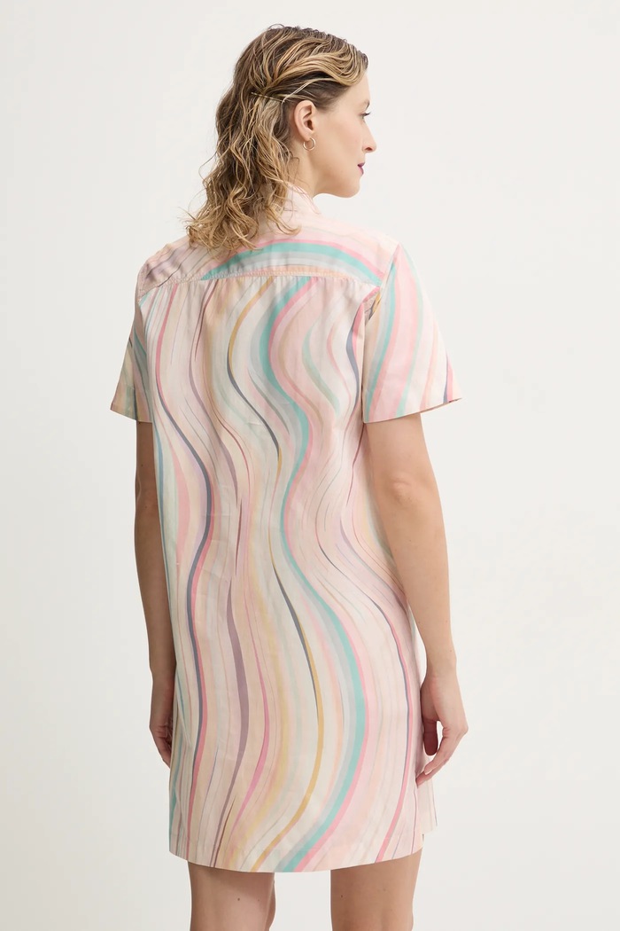 Oblečenie Bavlnené šaty PS Paul Smith W2R.649D.P31281 béžová