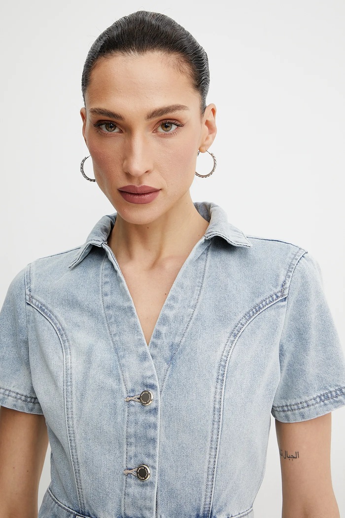 Morgan rochie din denim albastru ROGLA