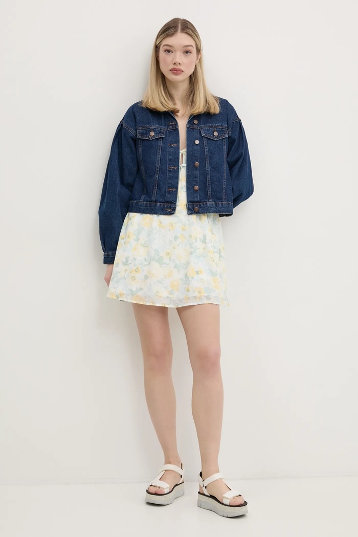 Hollister Co. sukienka bawełniana KI359.5018.808 biały SS25