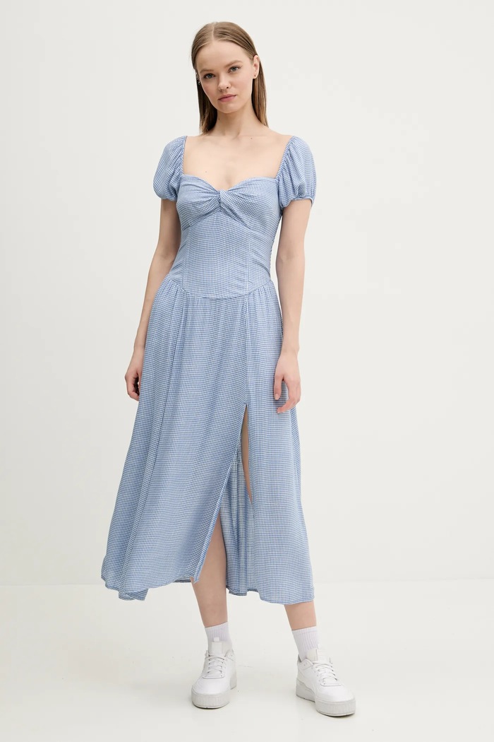 Hollister Co. sukienka KI359.5025.208 niebieski SS25