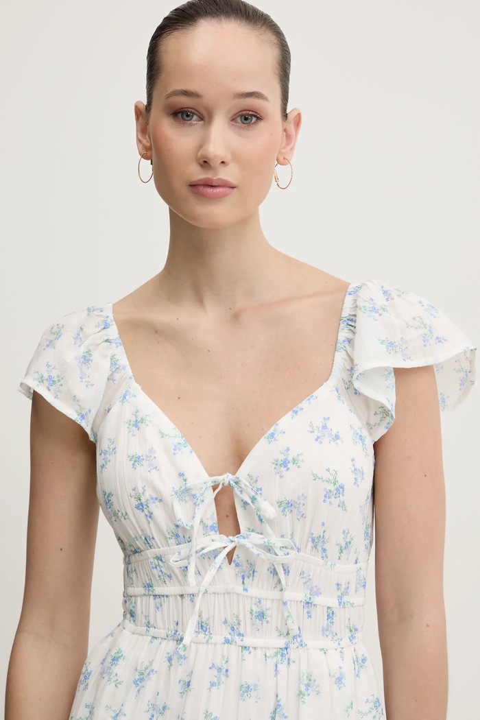 Hollister Co. vestito in cotone bianco KI359.5031.104