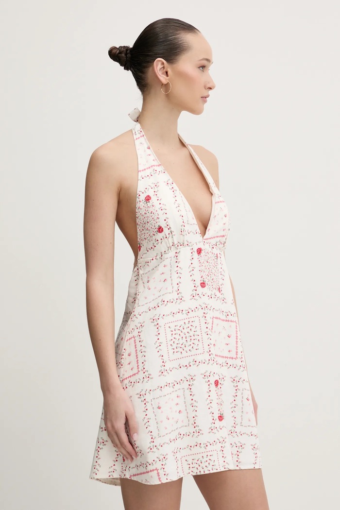 Lanena haljina Hollister Co. casual bež KI359.5067.108