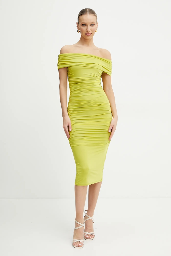 Marciano by Guess sukienka ALVA z elastanem zielony 5GGK39.6259A