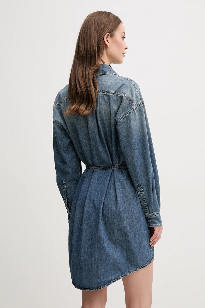 Îmbrăcăminte Joop! rochie din bumbac 30046673 albastru