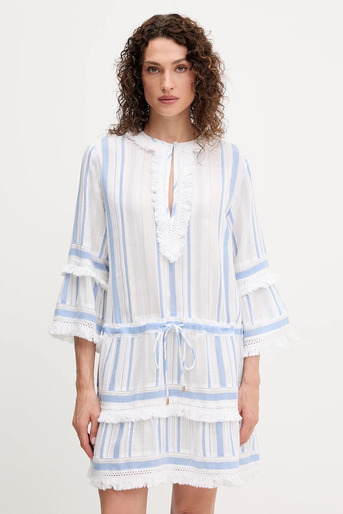Melissa Odabash Rochie de plajă din bumbac albastru MO.CLAUDIA