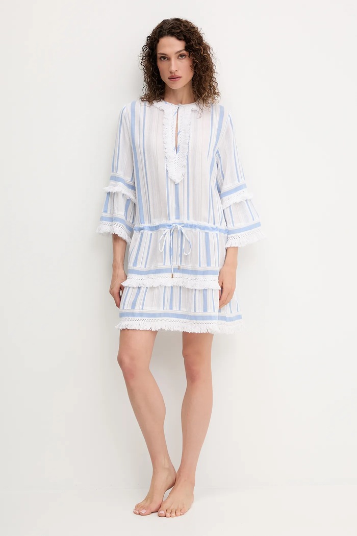 Melissa Odabash Rochie de plajă din bumbac MO.CLAUDIA albastru SS25