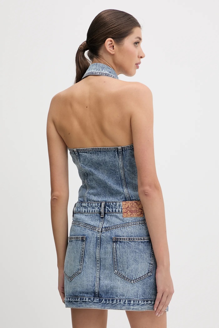 Odzież Miss Sixty Sukienka jeansowa 6S2DJ13100 niebieski