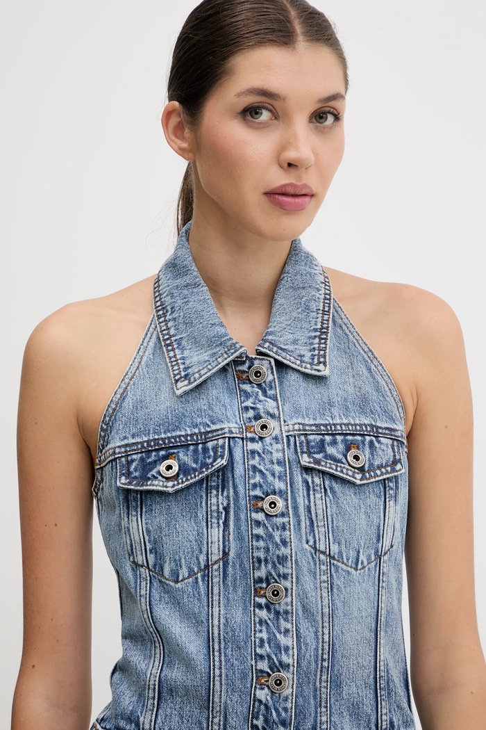 Sukienka jeansowa Miss Sixty 6S2DJ13100 niebieski