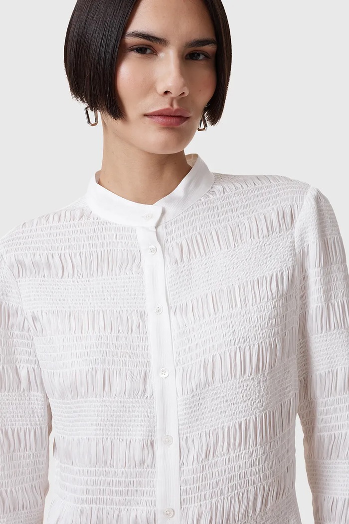 Φόρεμα AllSaints MEG W062DC λευκό SS25
