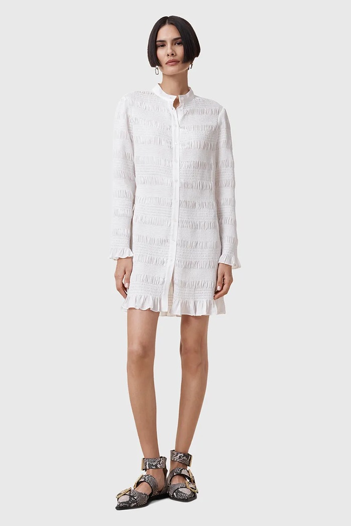 Φόρεμα AllSaints MEG λευκό W062DC