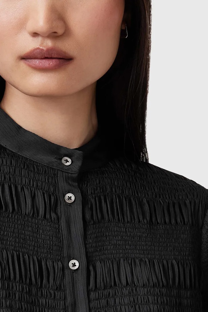 Рокля AllSaints MEG W062DC черен SS25