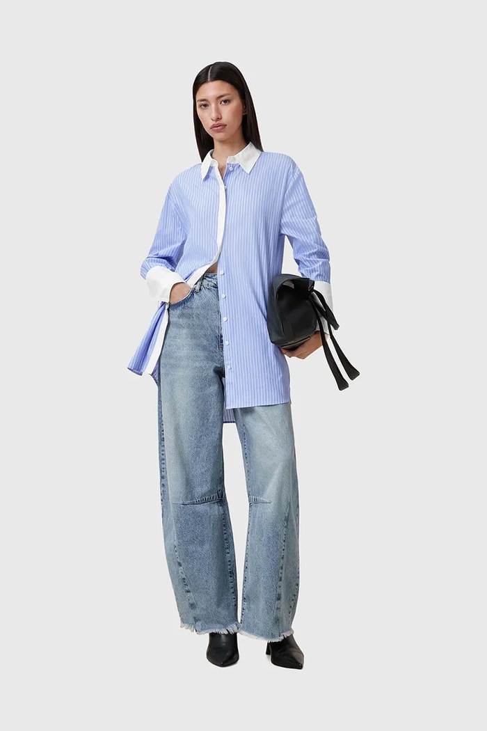 Pamučna haljina AllSaints ALBER W250DC