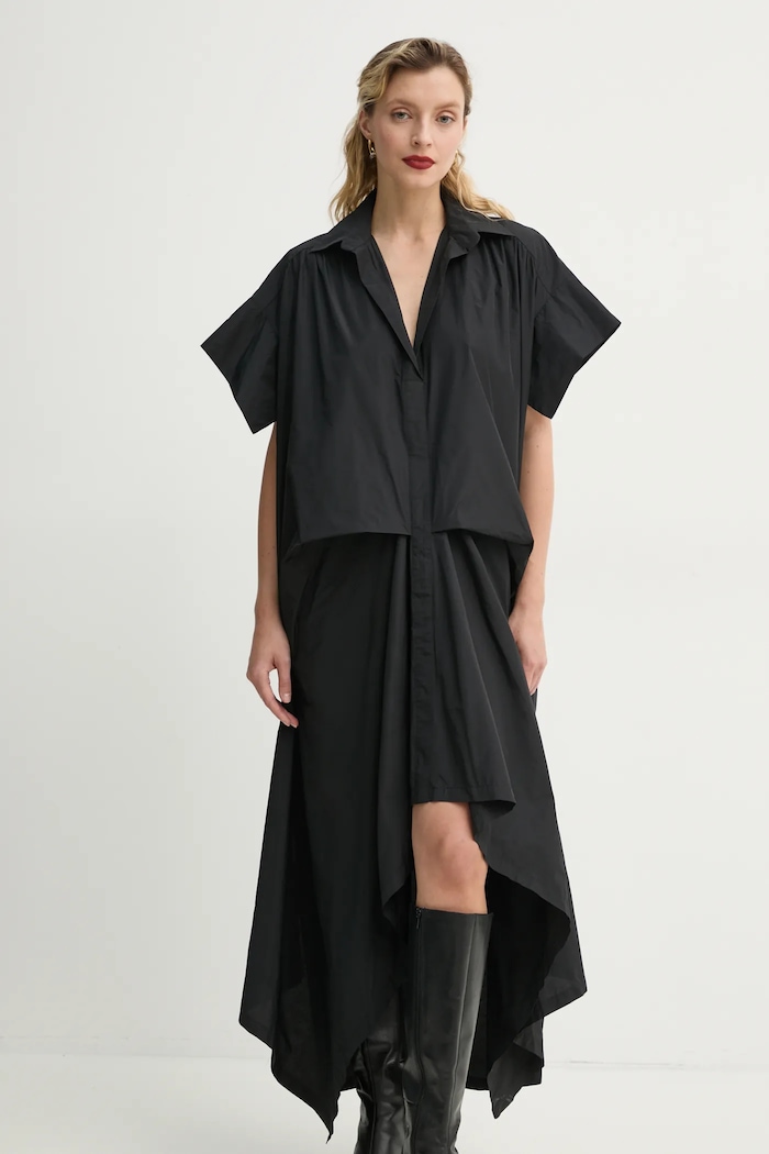 MMC STUDIO rochie cu guler negru VIVI