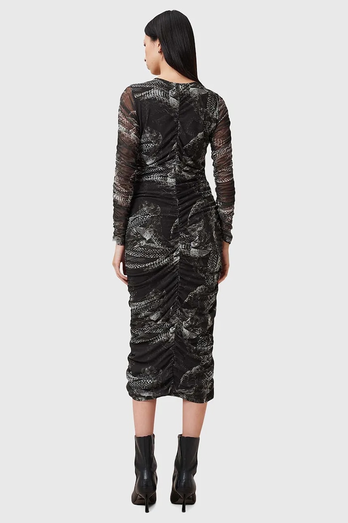 Šaty AllSaints KEIKO W003DC šedá