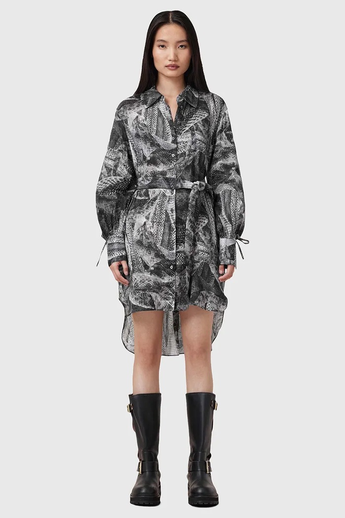 Рокля с коприна AllSaints LEYLA W081DC