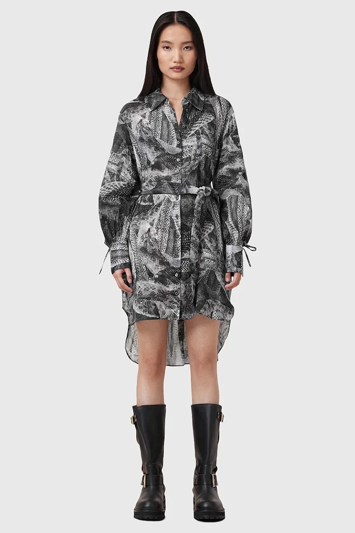 Рокля с коприна AllSaints LEYLA W081DC