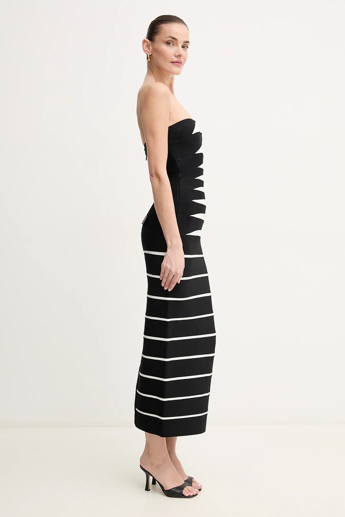 Herve Leger ruha Cameron HLT8513508 fekete SS25