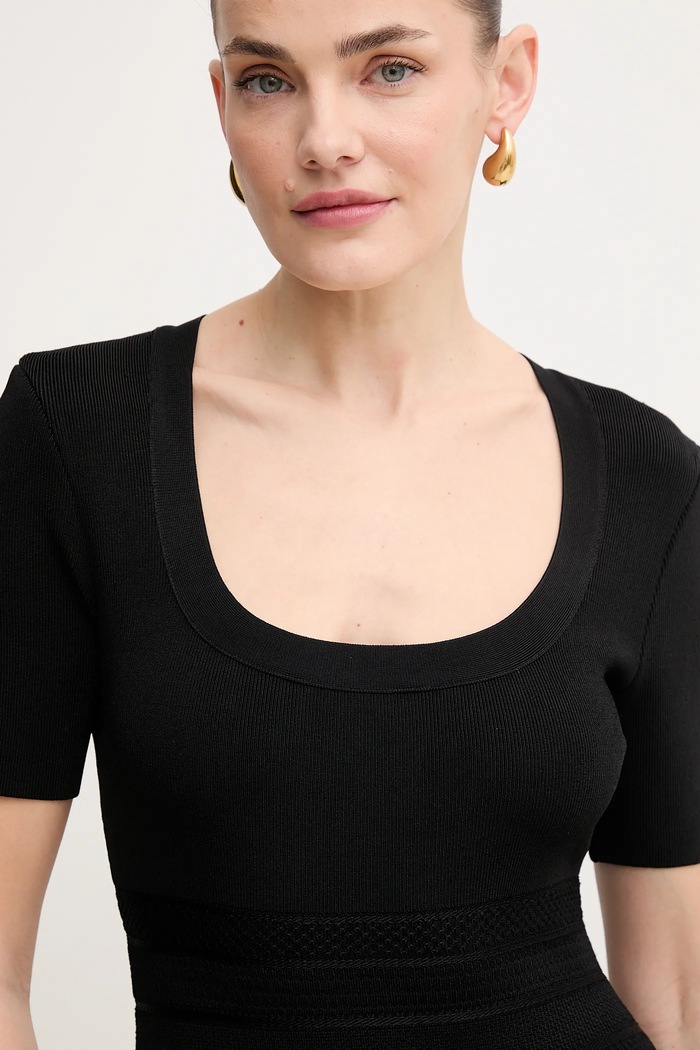 Obleka Herve Leger Marianne črna MSB8518700