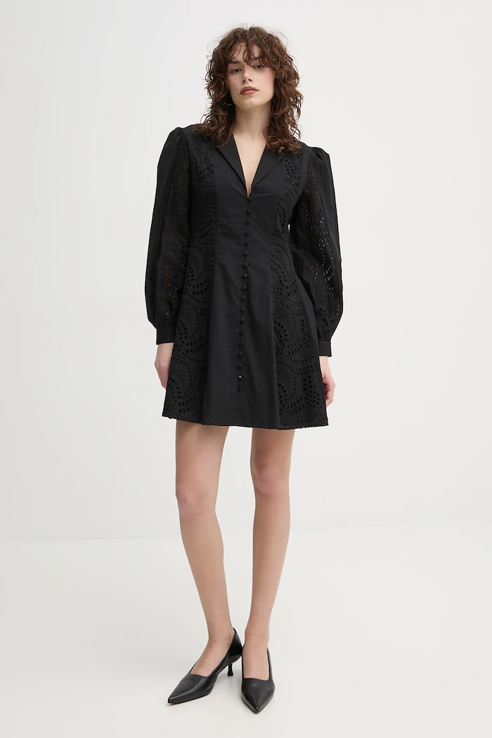 ISABELLE BLANCHE sukienka bawełniana IS25SS.A107.T023 czarny SS25